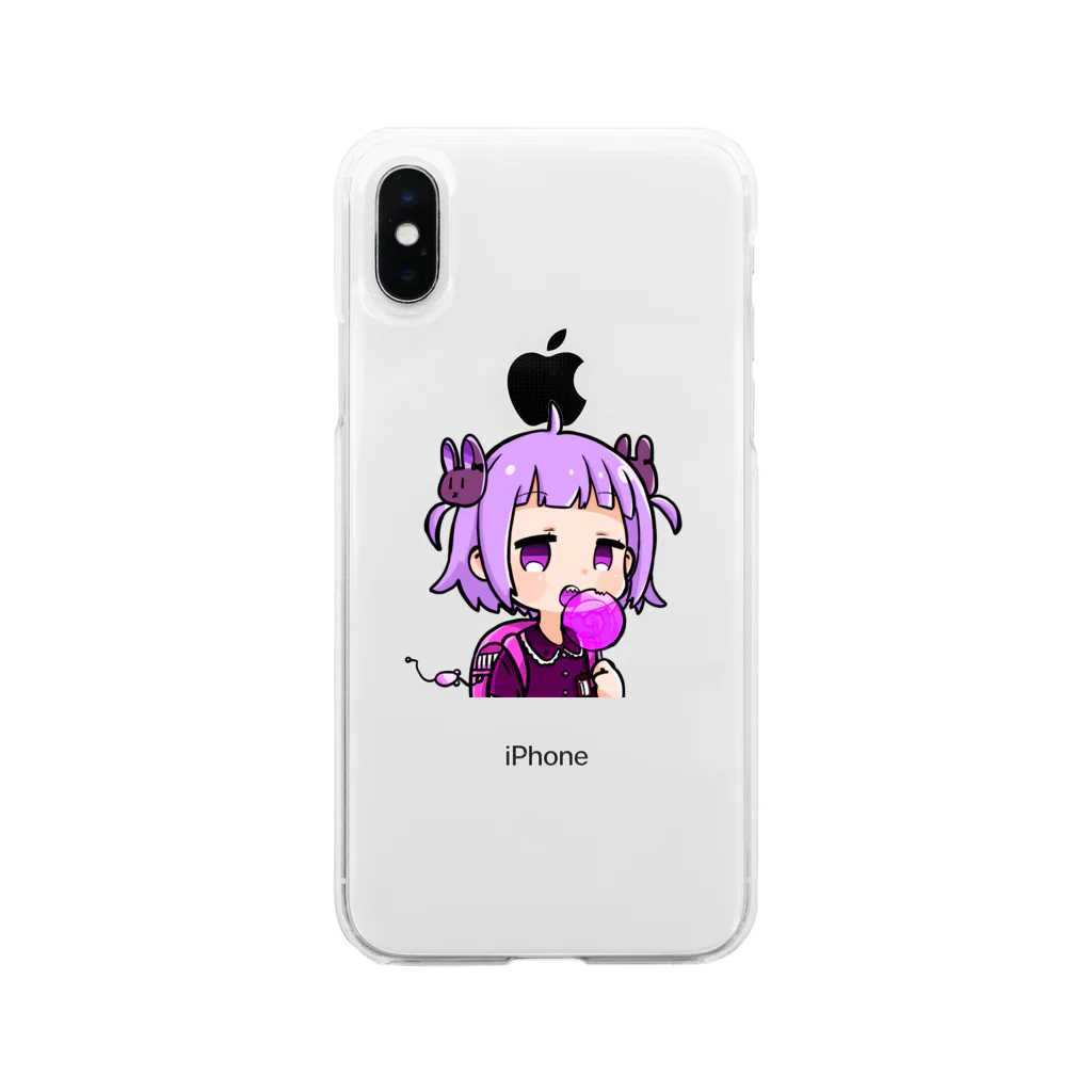 Hi-ro.shopのポップリトルガール Soft Clear Smartphone Case