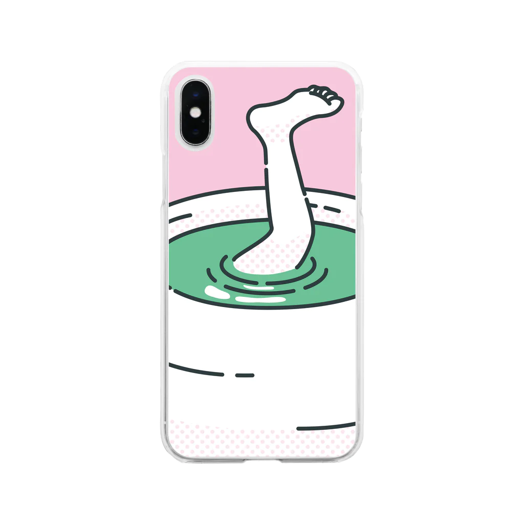 yutopeの幸運の足柱 Soft Clear Smartphone Case