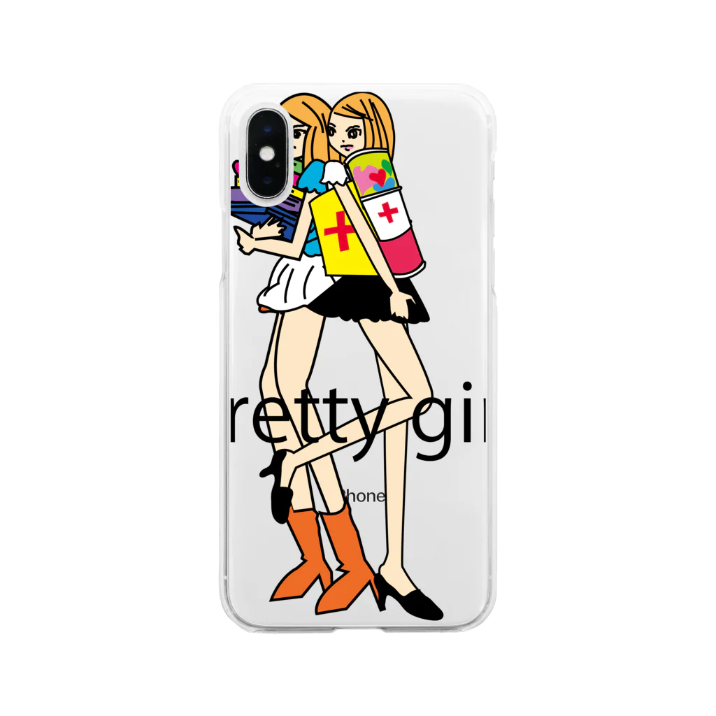 0821toyの双子 Soft Clear Smartphone Case