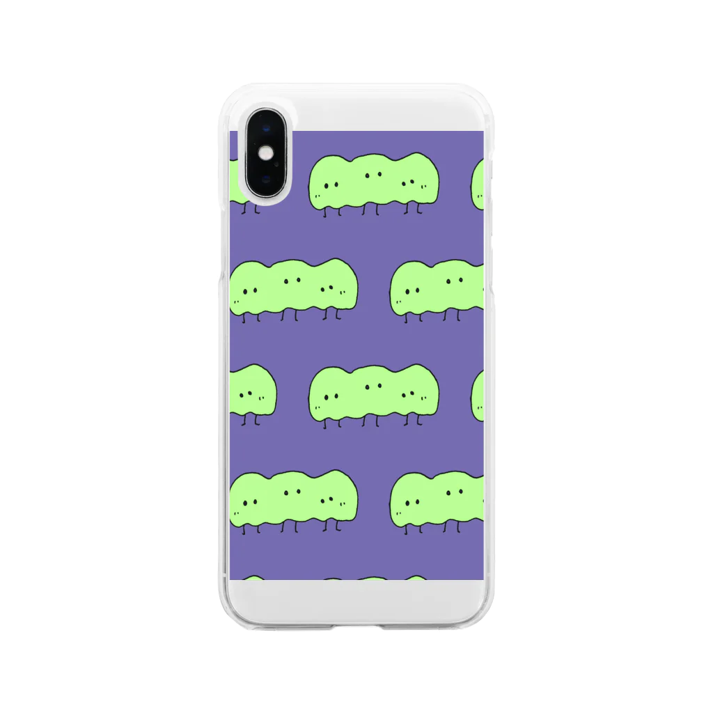 410kiki_shopのぬのちゃんズ_豆ちゃん兄弟 Soft Clear Smartphone Case