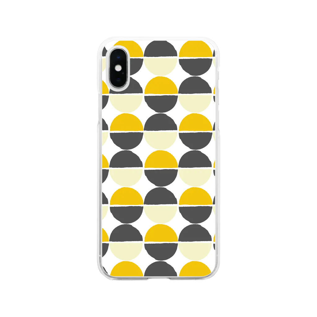 PIRIRITOのビビッドサークル~yellow ver. Soft Clear Smartphone Case