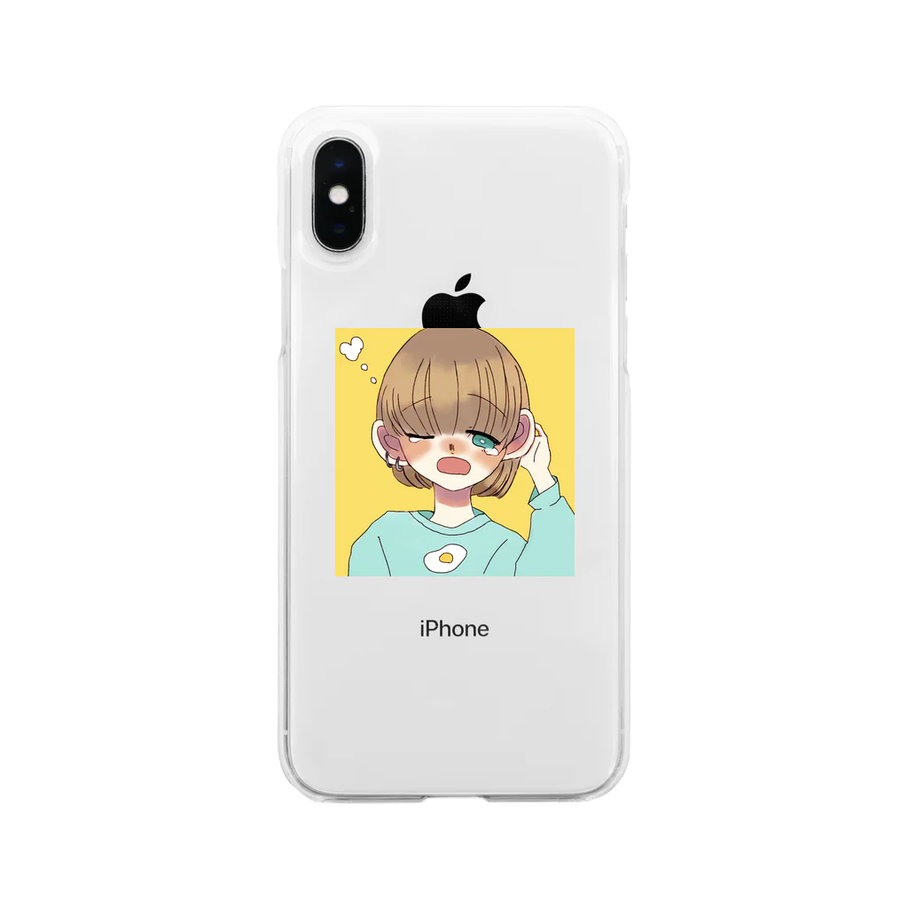 めるのいらすとのねむいこ。 Soft Clear Smartphone Case