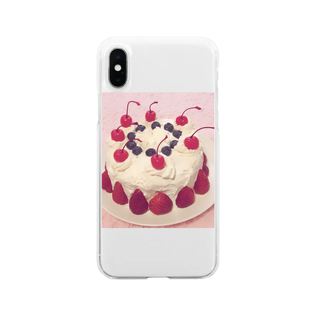 yoppiのCherry cake Soft Clear Smartphone Case