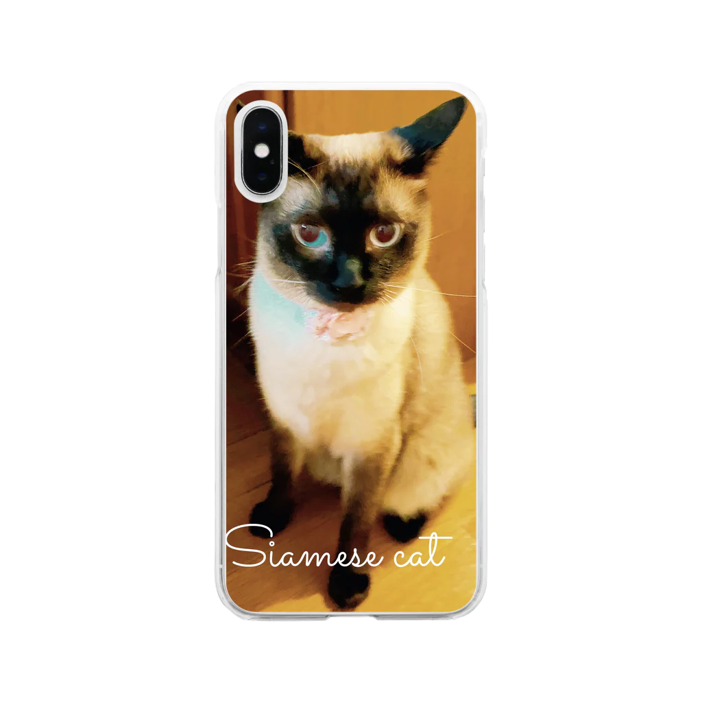 Siamese cat シャムのSiamese cat シャム猫 ソフトクリアスマホケース