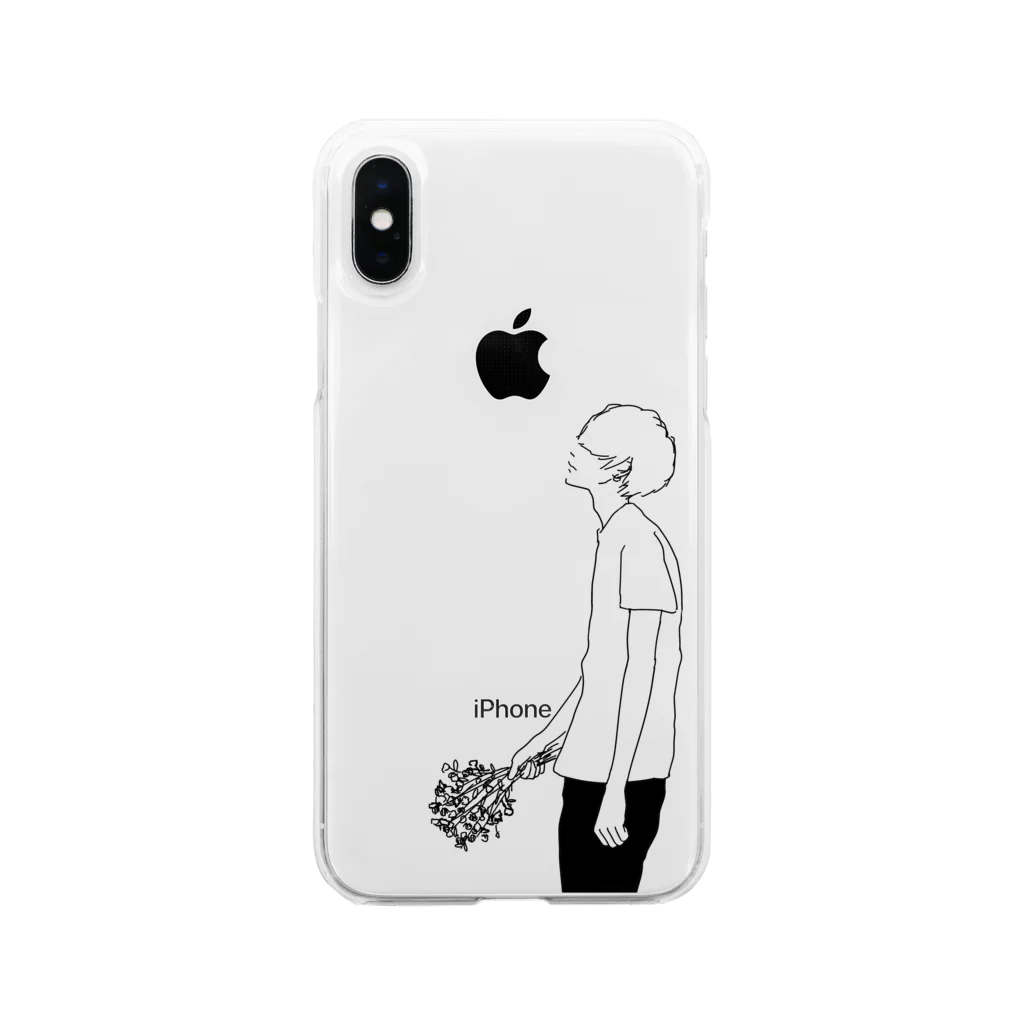 フロマージュ  ｜ イラストのドライフラワー Soft Clear Smartphone Case