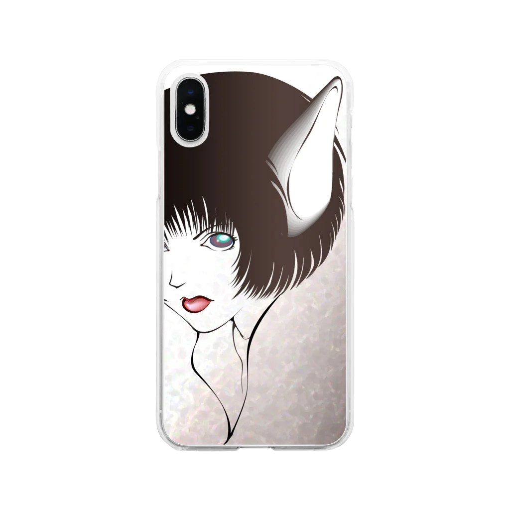 乃々の猫耳 Soft Clear Smartphone Case