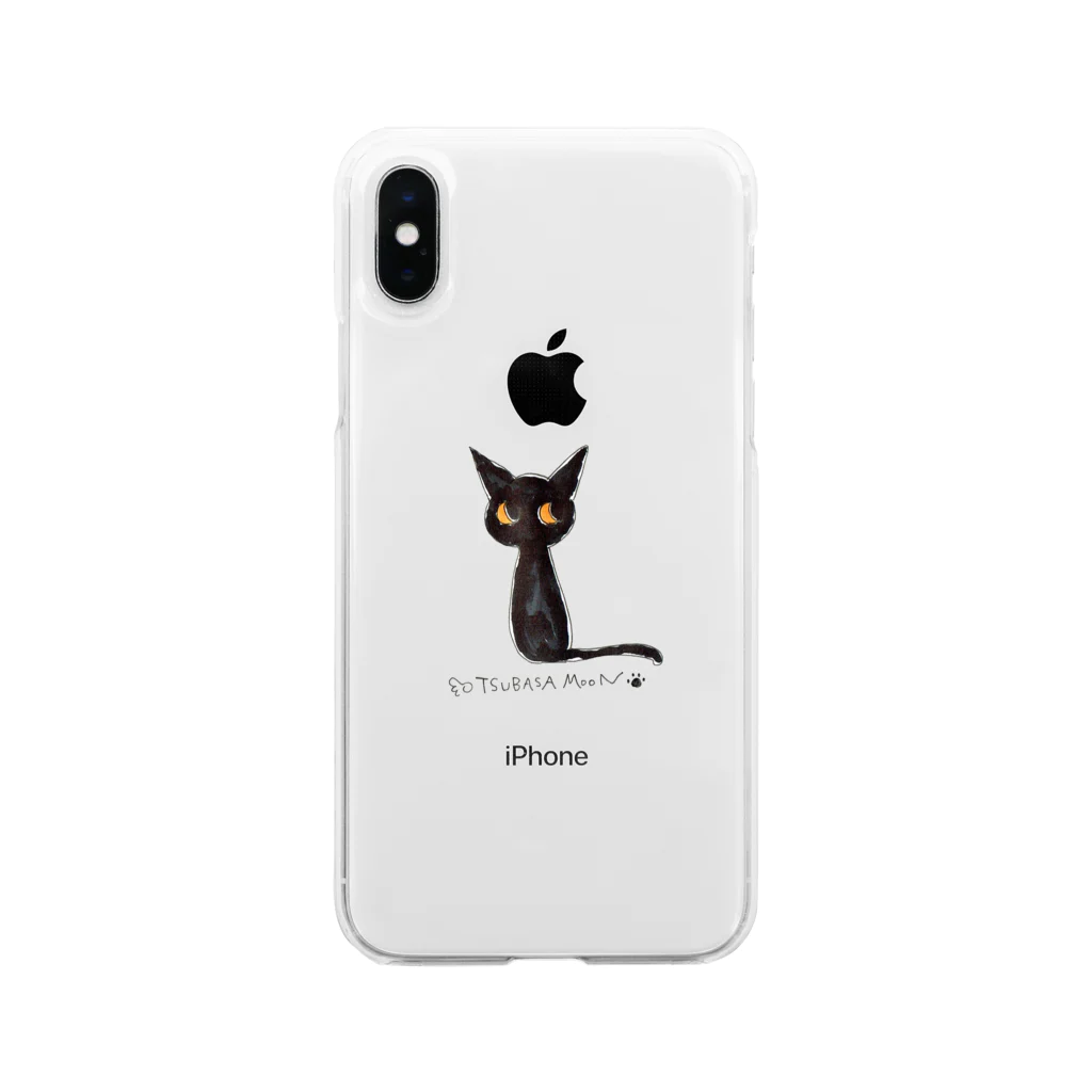 tsubasamoonの黒猫ムーン　NEW Soft Clear Smartphone Case