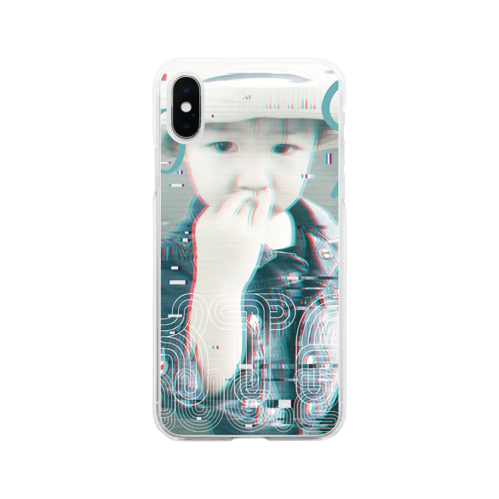 eseeのCool Glitch Soft Clear Smartphone Case