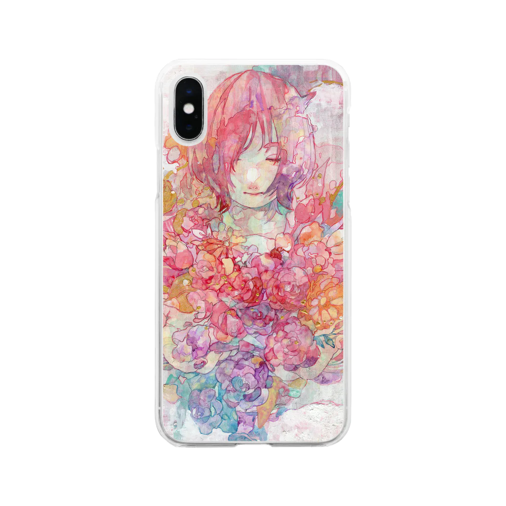 オカユウリ.okayuuriのgift Soft Clear Smartphone Case