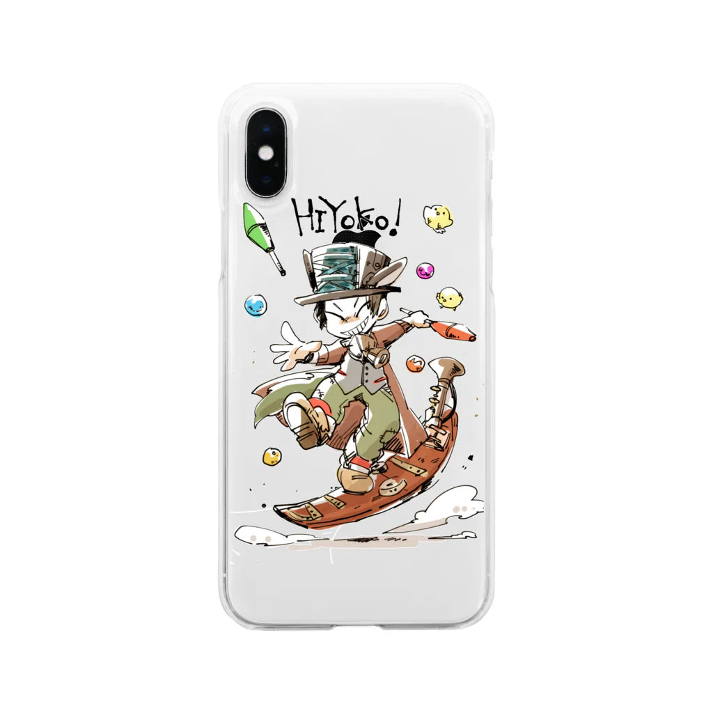 大道芸人ヒヨコのSoft Clear Smartphone Case