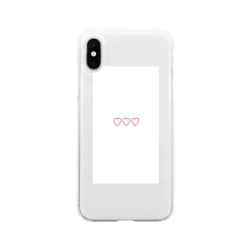 dancingのheart Soft Clear Smartphone Case