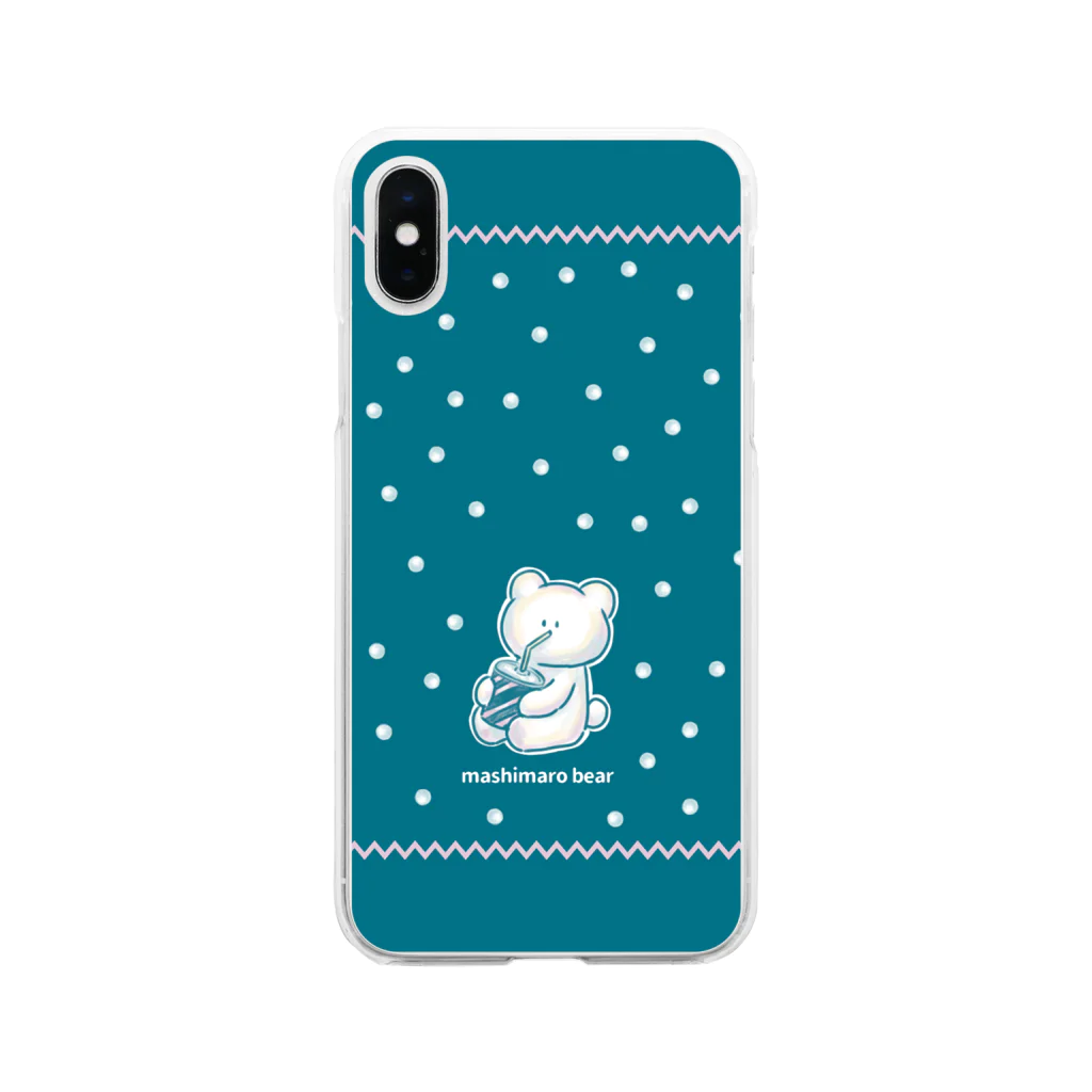 まろみ屋さんのmashimaroベアちゃん Soft Clear Smartphone Case