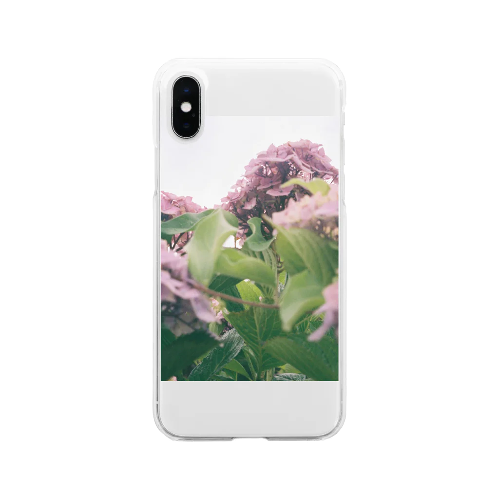 ハコニワの紫陽花 Soft Clear Smartphone Case