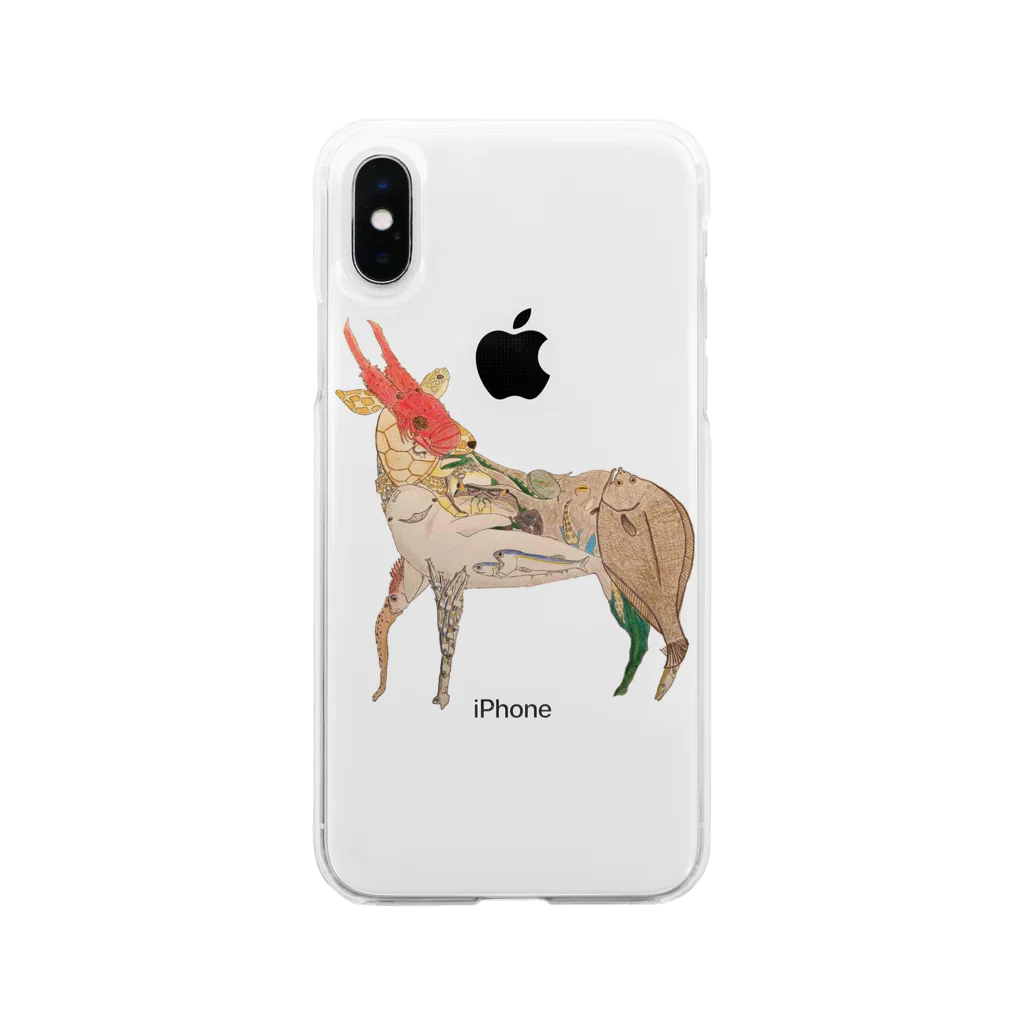 Basil the goatの生物多様性スマホケース① Soft Clear Smartphone Case