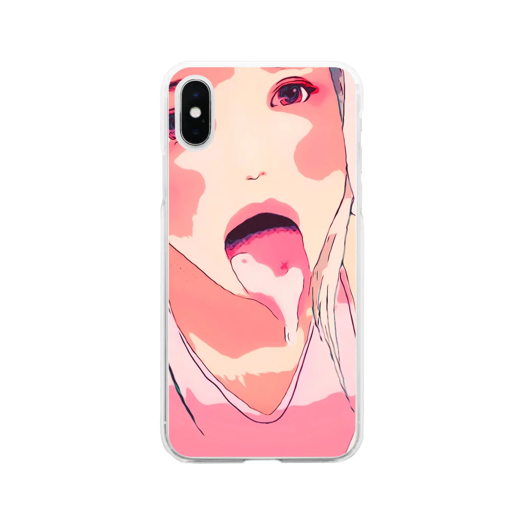 可愛い女の子職人vent4444のお口 Soft Clear Smartphone Case