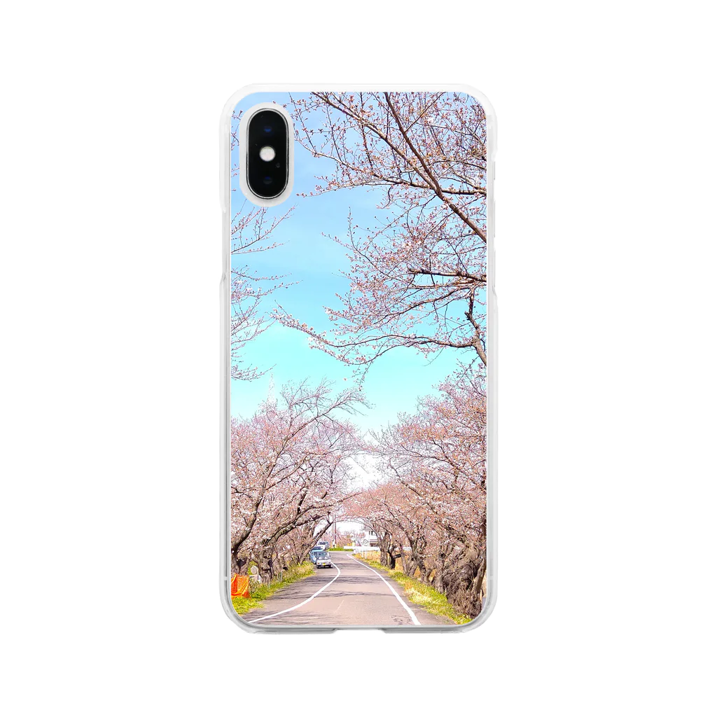 ニジノイロのさくら20 Soft Clear Smartphone Case