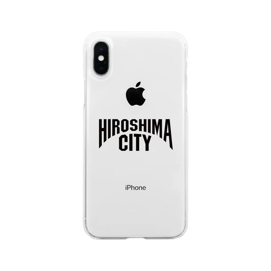 jimotyの広島　HIROSHIMA　ヒロシマシティ Soft Clear Smartphone Case