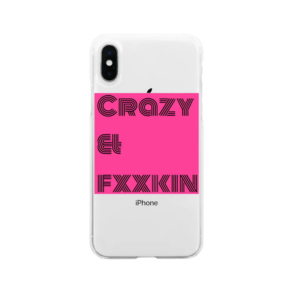 こーへいの店のCrazy & fxxkin  Soft Clear Smartphone Case