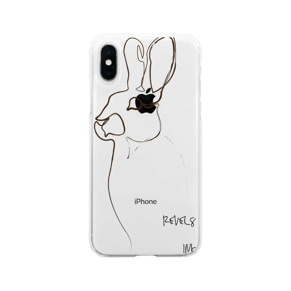 REVEL8 INKの一本のうさぎ Soft Clear Smartphone Case