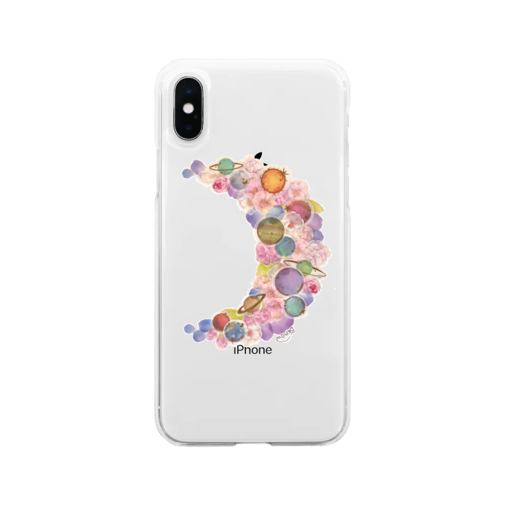 ちーのお店の月 Soft Clear Smartphone Case