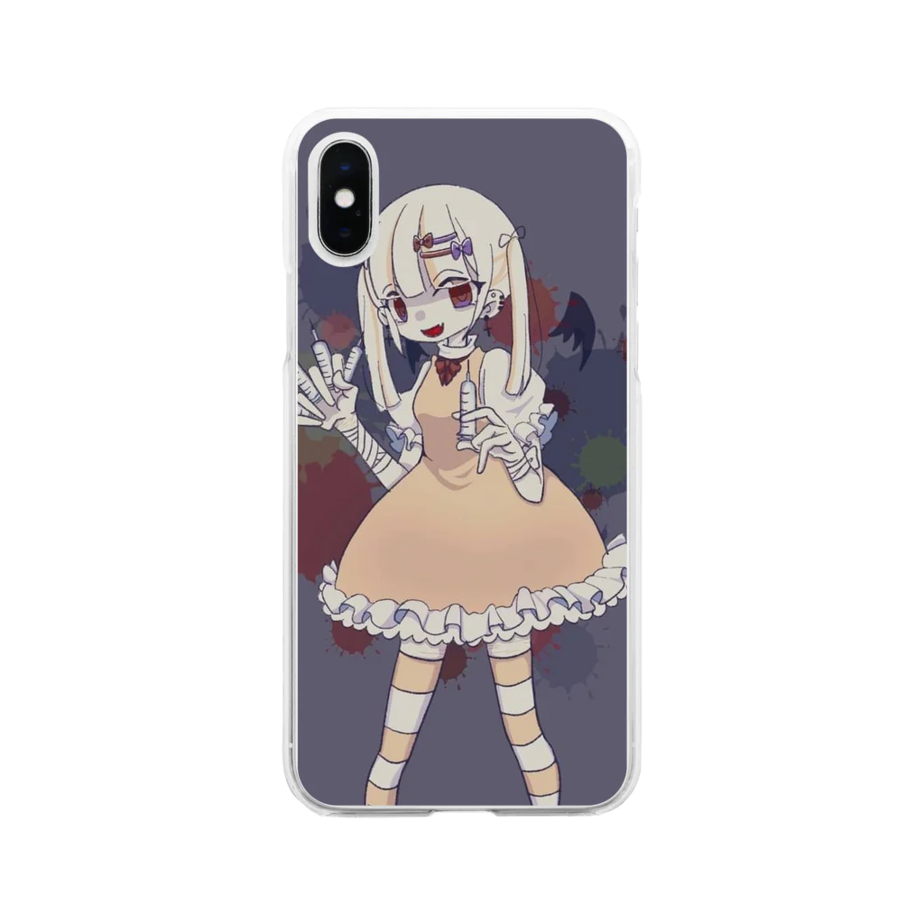 ((8-四条ネジマキのゆめやみちゃそ Soft Clear Smartphone Case