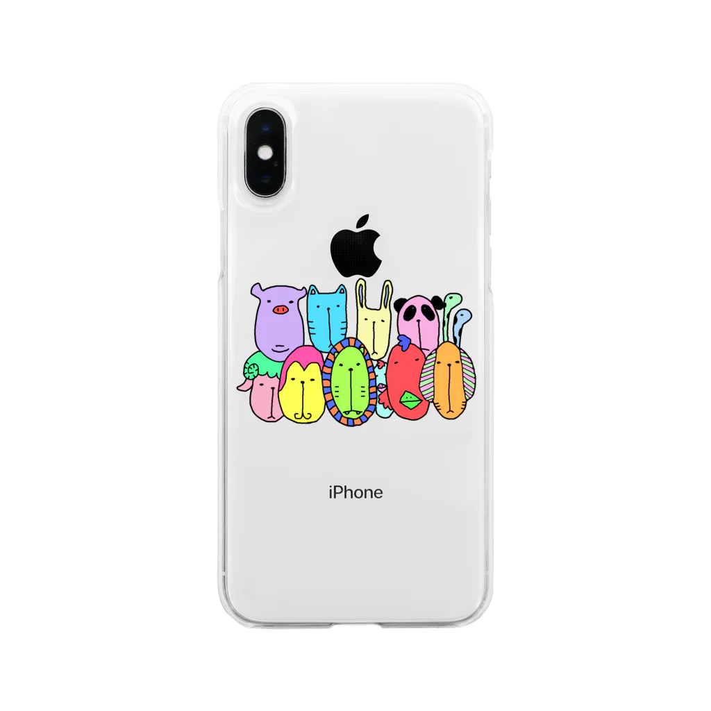 こまものや　伊達巻のおもながfam(カラー) Soft Clear Smartphone Case