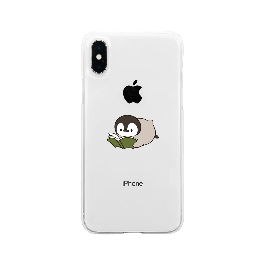 DECORのほのぼの子ペンギン / 読書ver. Soft Clear Smartphone Case