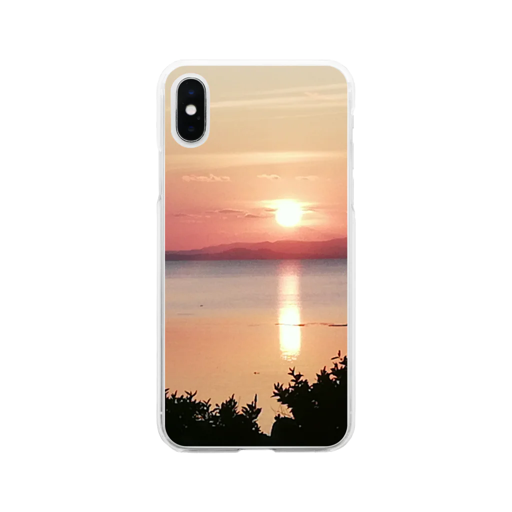 美ら島（beautiful island）パラダイス（Paradise）の夕焼け２ Soft Clear Smartphone Case