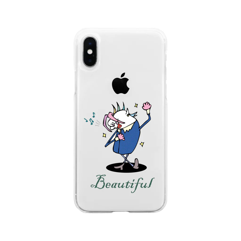 R_T_Gracieのヴィジュアル系ヴォーカリスト美過斗(ミズト) Soft Clear Smartphone Case