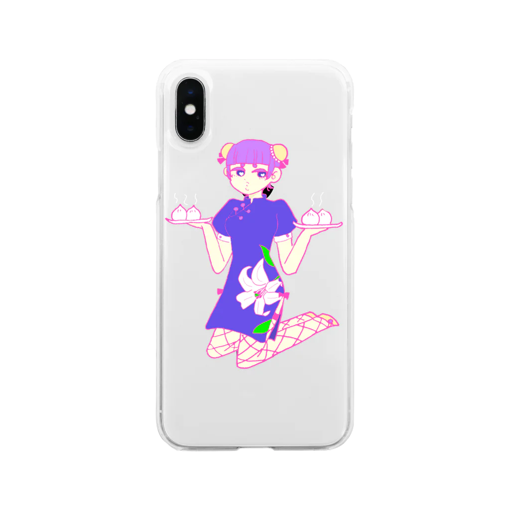 お白湯の脳内のチャイナガール Soft Clear Smartphone Case