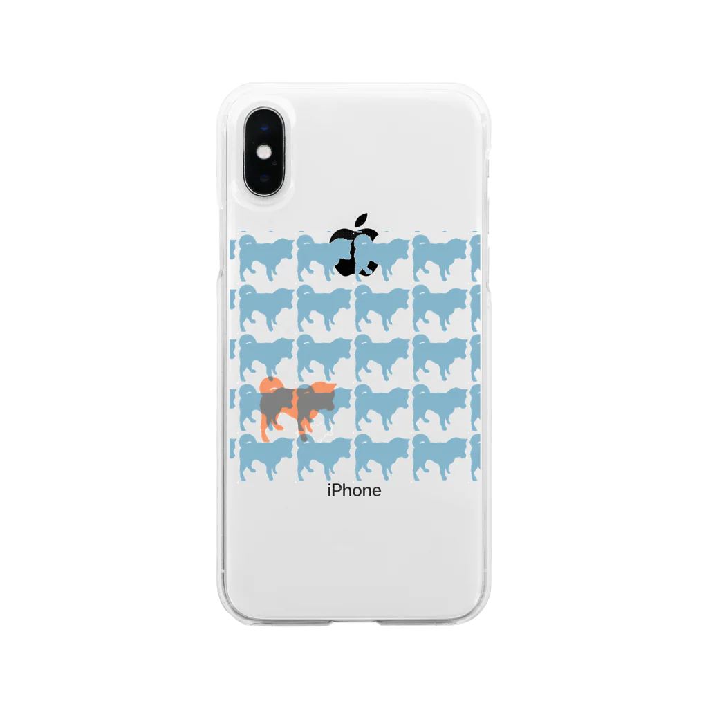 まつのしばいぬさんの群れ2 Soft Clear Smartphone Case