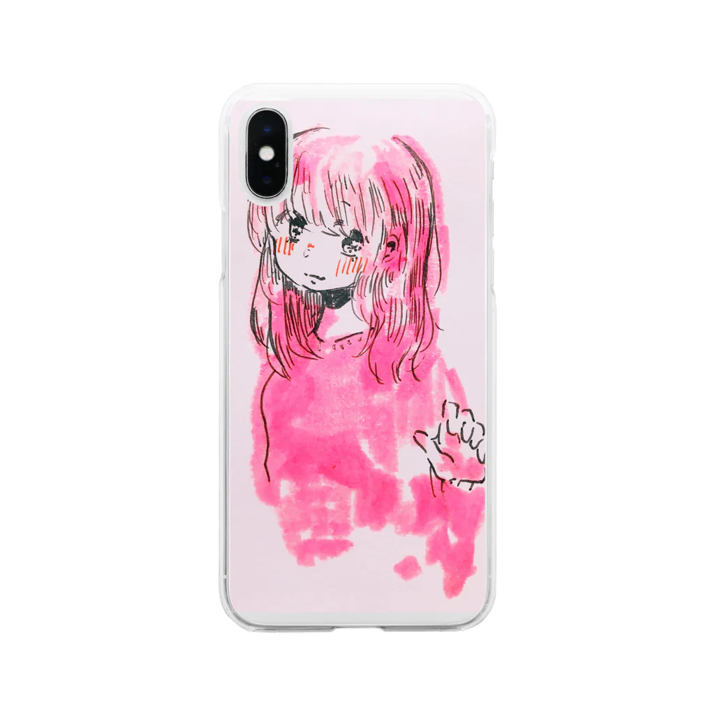 なまこ狸🍙のきみに触れたいおんなのこ。 Soft Clear Smartphone Case