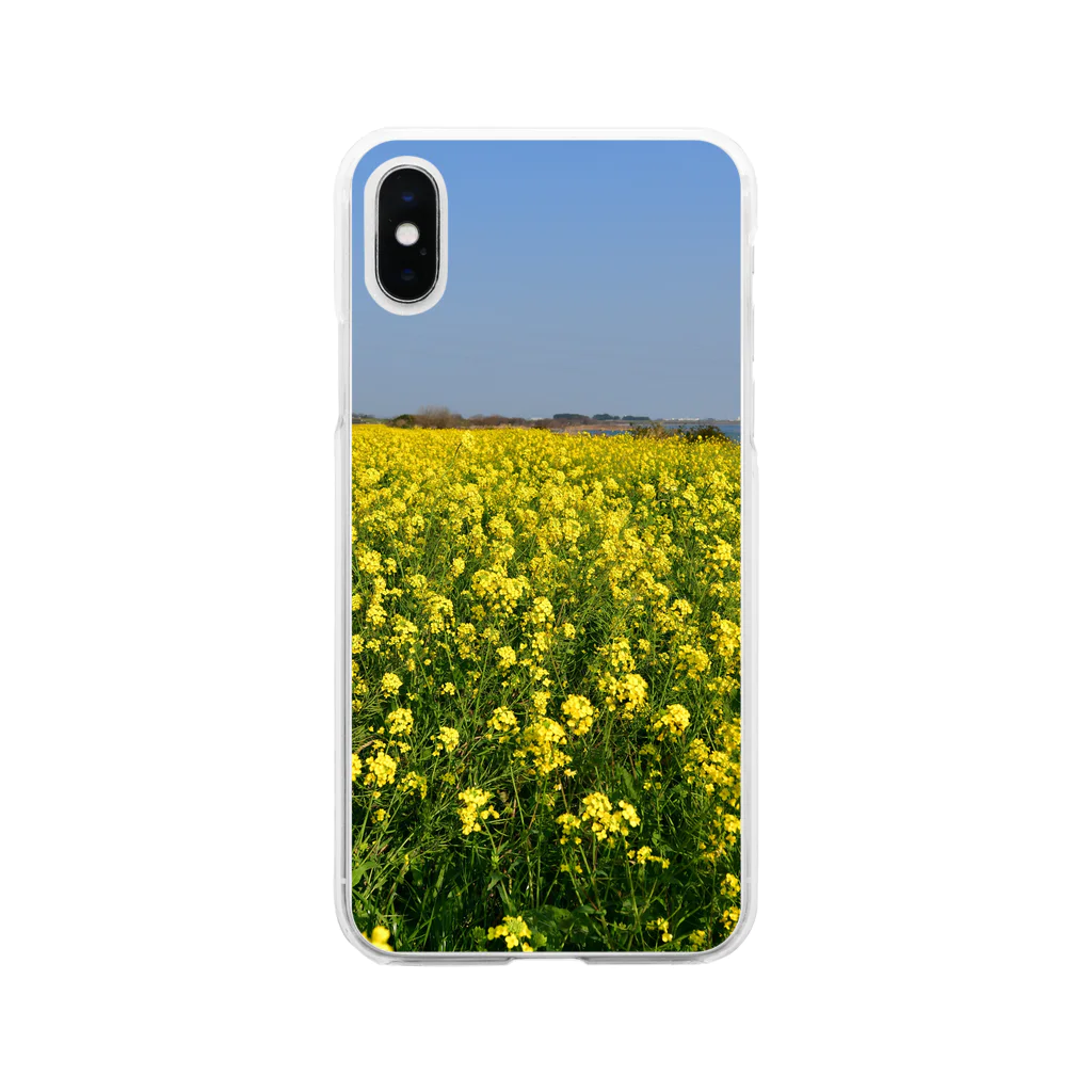 スマホケースの菜の花 Soft Clear Smartphone Case