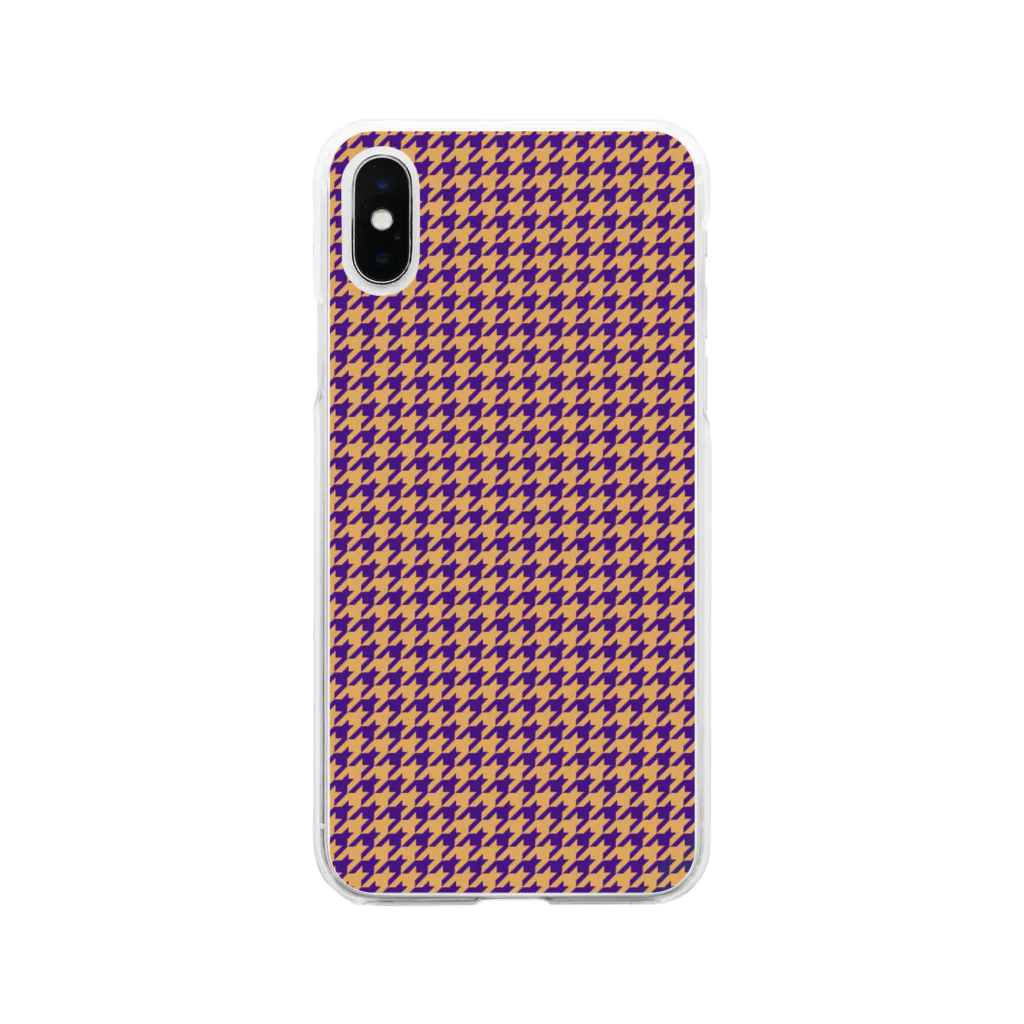 TinyMiry(タイニーミリー)の千鳥格子(テーマ：レーズンサンド) Soft Clear Smartphone Case