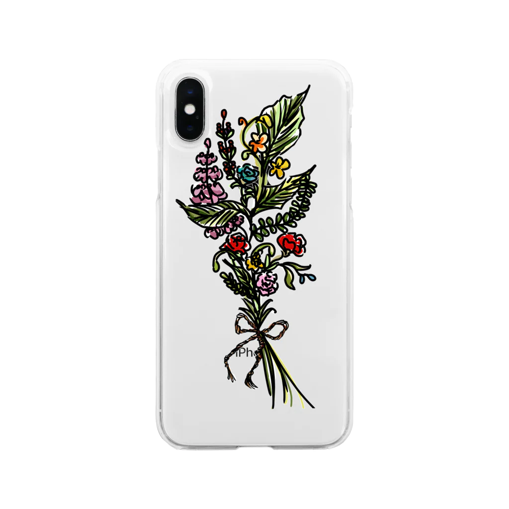 Kobanaの花束 Soft Clear Smartphone Case