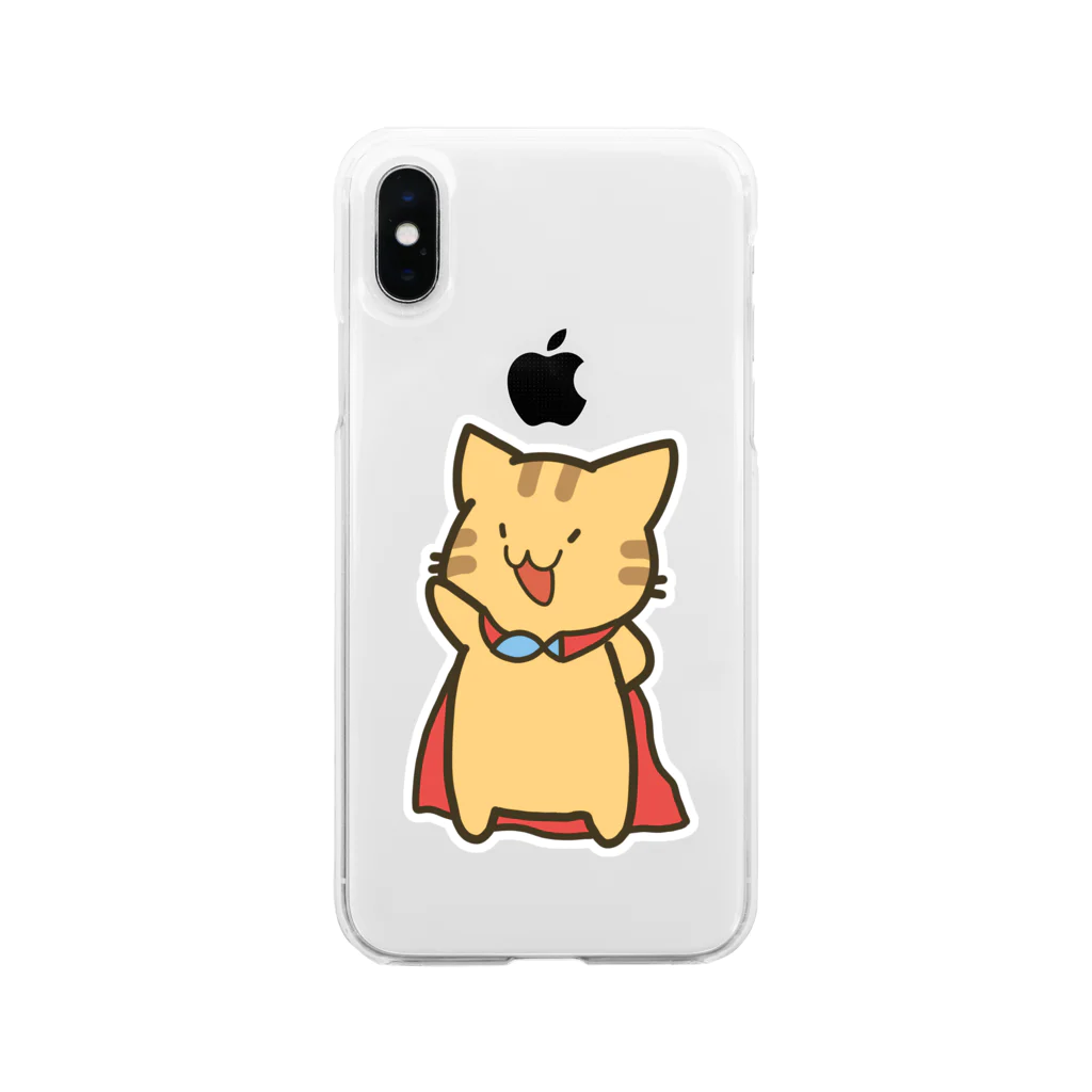 ねこのしっぽのねこねこヒーロー Soft Clear Smartphone Case