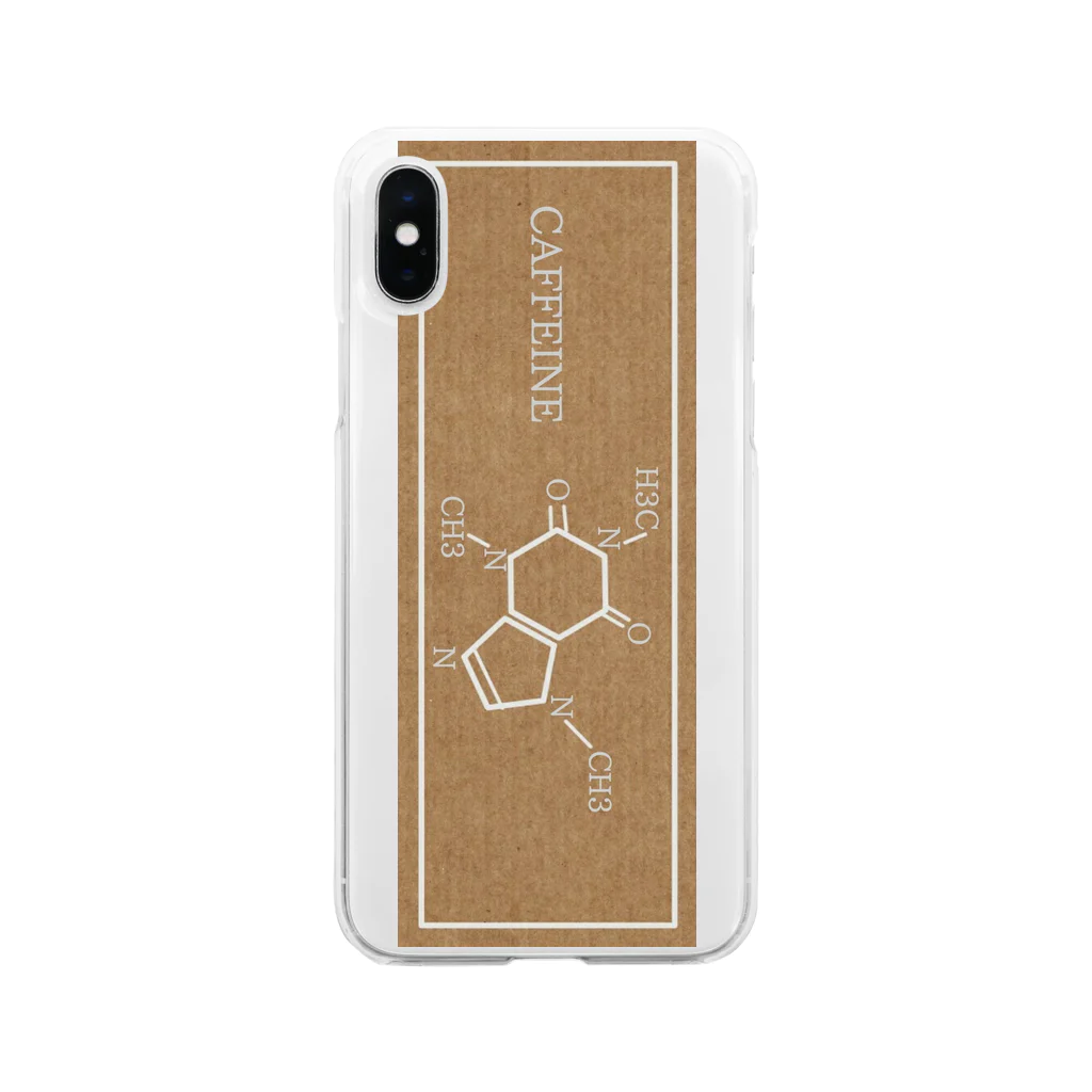 No.9 -number nine- (suzuri支店)の構造式シリーズ「かふぇいん」 Soft Clear Smartphone Case