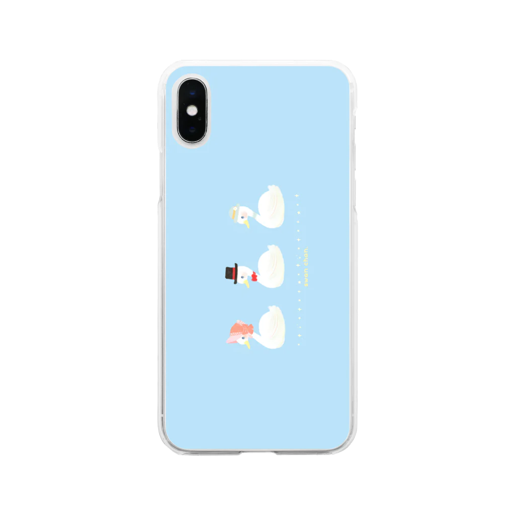 たかどのみこと🕊の3人デート日和 Soft Clear Smartphone Case