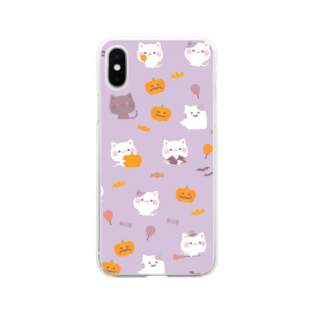 DECORの気づかいのできるネコ　ハロウィンver. Soft Clear Smartphone Case