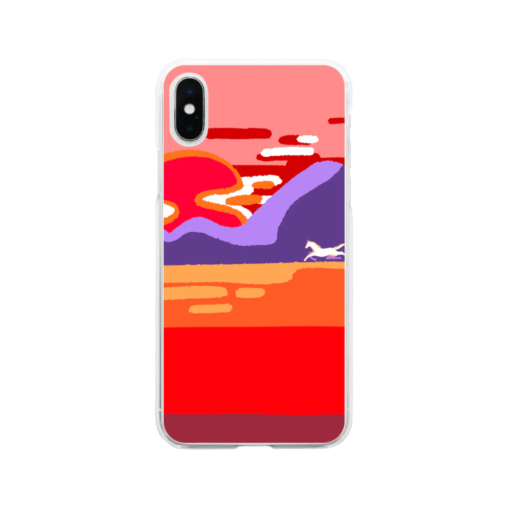 GSbrightのsunset Soft Clear Smartphone Case