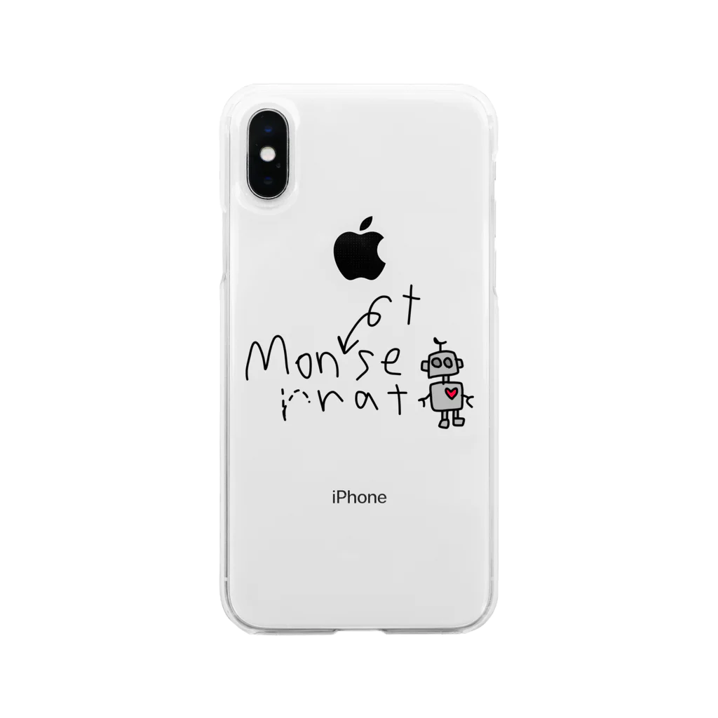 magnoliaのお店(変、シュール、自由)のMontserrat スマホケース Soft Clear Smartphone Case