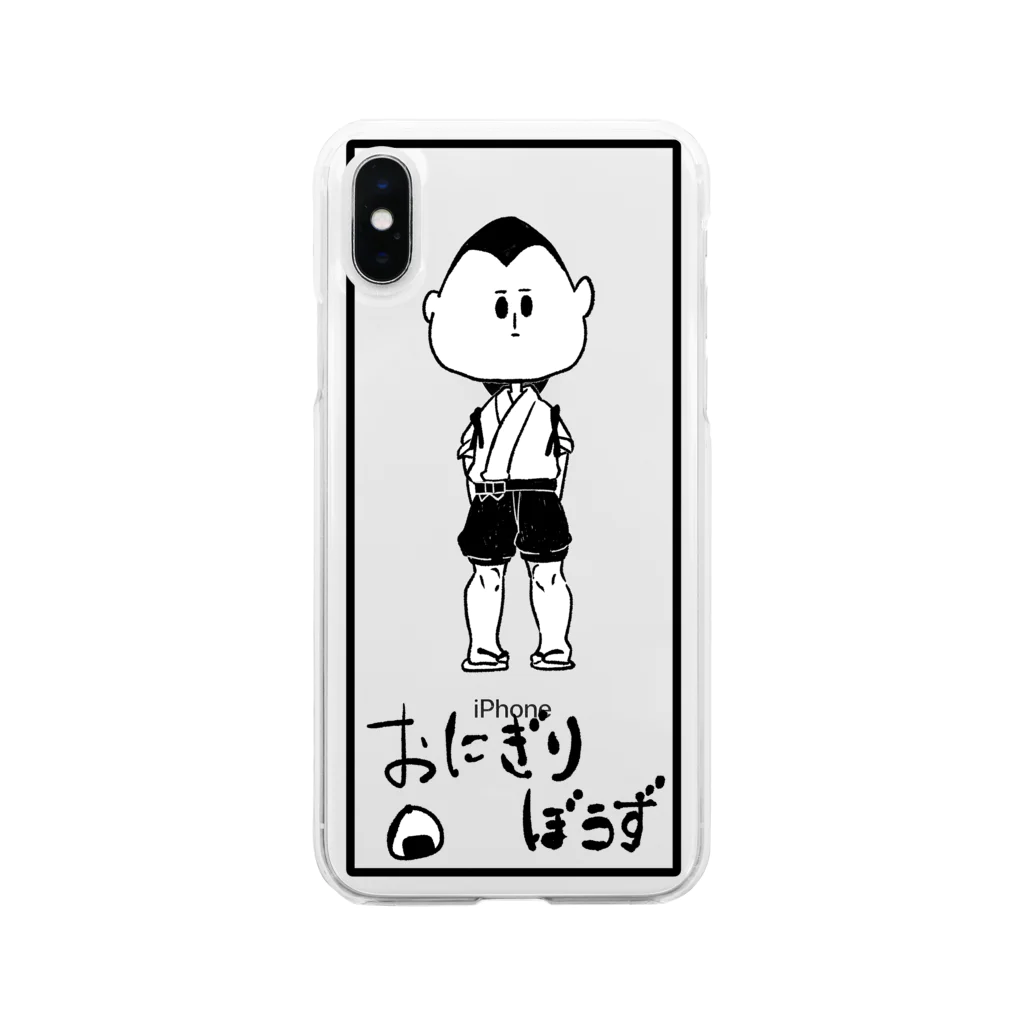 摂氏のおにぎりお札 Soft Clear Smartphone Case