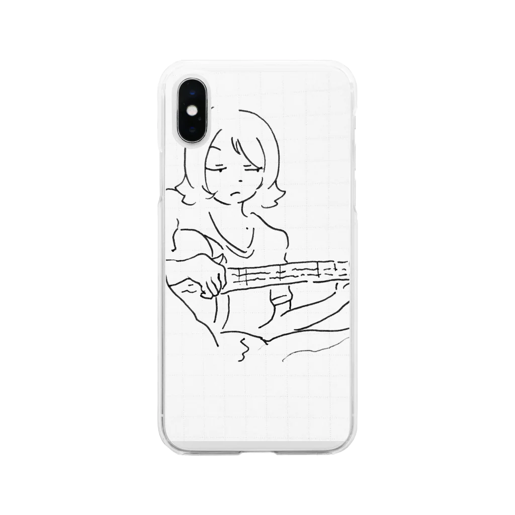 gogoghgogoのGを押さえるガール Soft Clear Smartphone Case