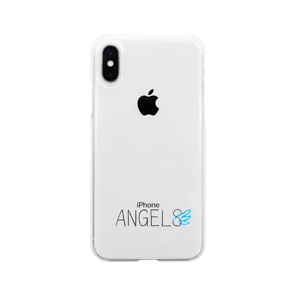 aのANGELSブランド Soft Clear Smartphone Case