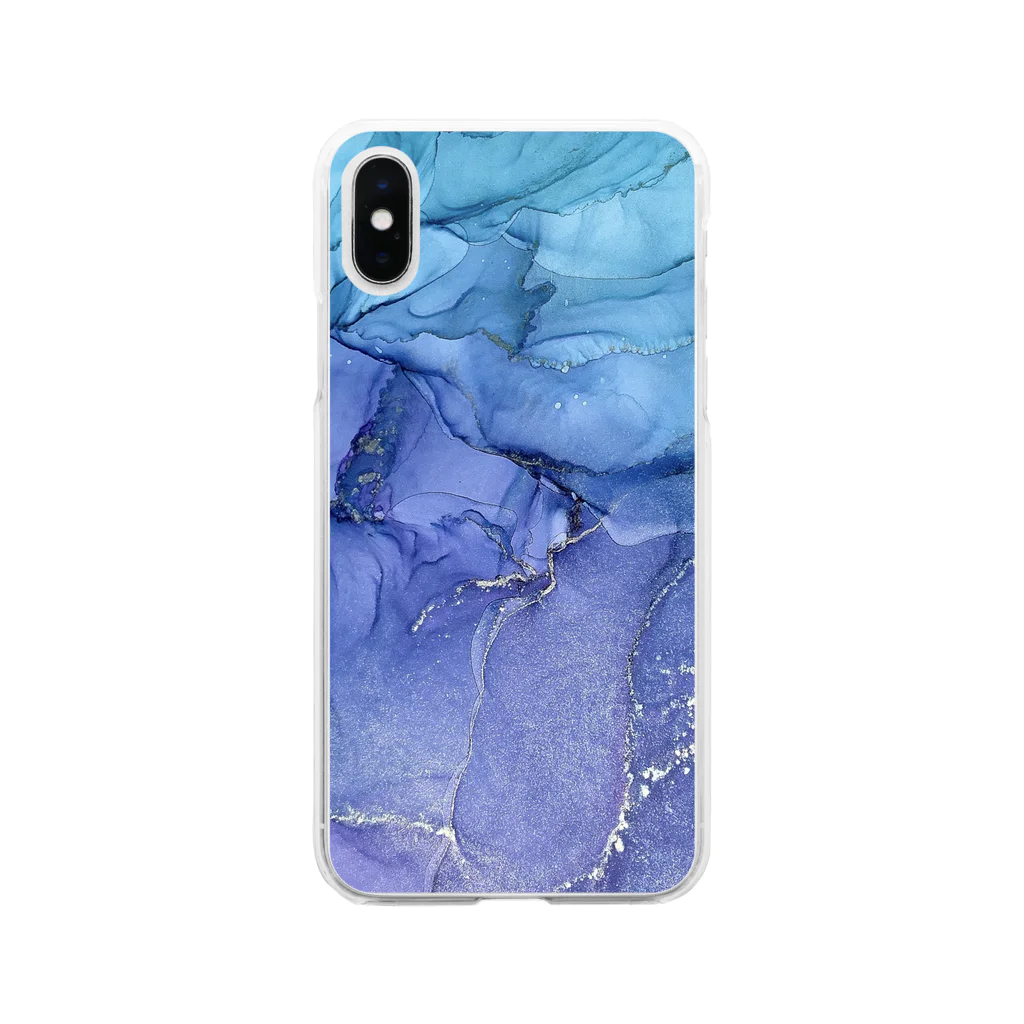 N.A.の持ち歩けるアート屋さん アルコールインクアートの持ち歩けるアルコールインクアート Soft Clear Smartphone Case