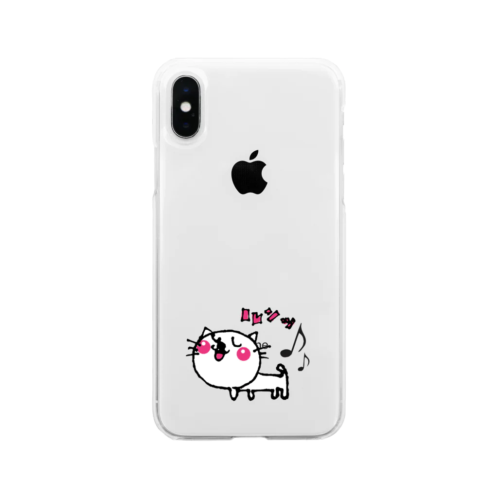 matsukingのルンっルンっネコちゃん Soft Clear Smartphone Case
