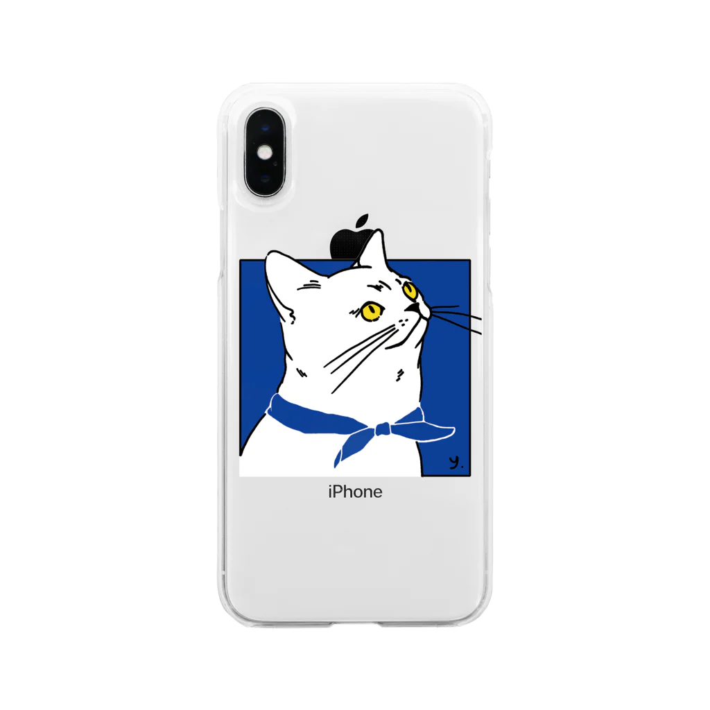 ユーぴきのねこのカイ Soft Clear Smartphone Case