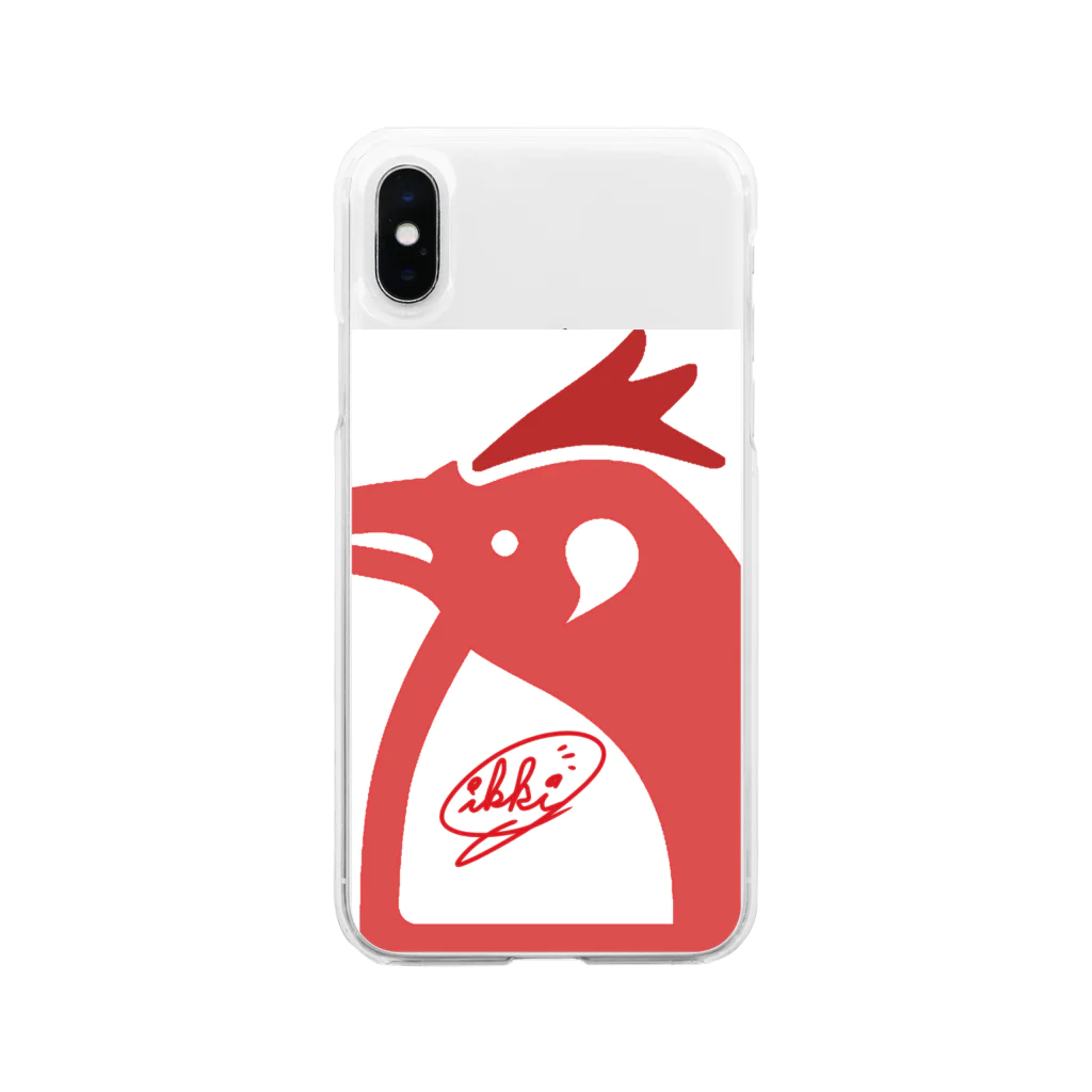 ìʞkí🐧のìʞkíペンギン Soft Clear Smartphone Case