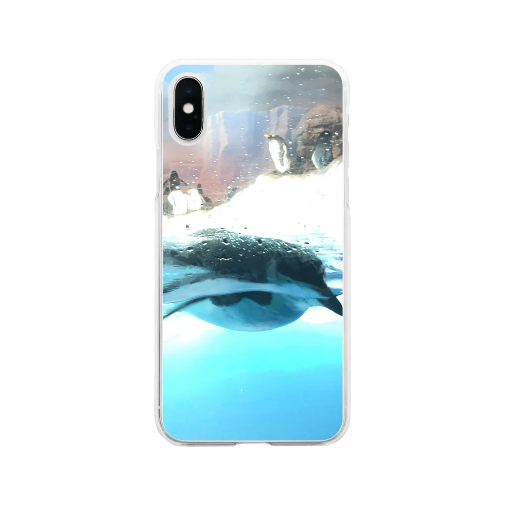 ジャズはいいゾ〜のペンギンさん Soft Clear Smartphone Case