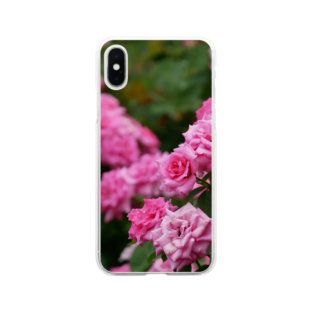 花染めの箱庭の薔薇 Soft Clear Smartphone Case